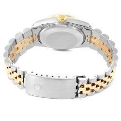 Pre Owned Rolex Champagne Diamonds 18K Yellow Gold And Stainless Steel Datejust 68273 Women's Wristwatch 31 MM