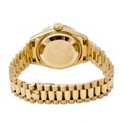 Pre Owned Rolex Champagne 18K Yellow Gold Diamond Datejust 69158 Women's Watch 26 mm