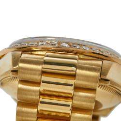 Pre Owned Rolex Champagne 18K Yellow Gold Diamond Datejust 69158 Women's Watch 26 mm