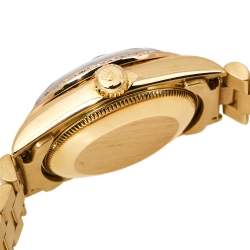 Rolex Black 18K Yellow Gold Diamond Datejust 68278 Women's Wristwatch 31 mm