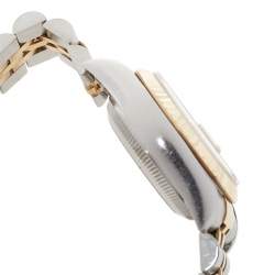 Pre Owned Rolex White 18K Yellow Gold and Stainless Steel Datejust 69173 Women's Wristwatch 26 mm