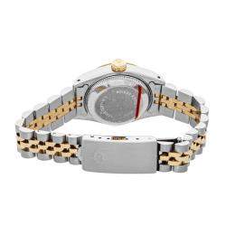 Pre Owned Rolex Champagne 18K Yellow Gold And Stainless Steel Datejust 69173 Women's Wristwatch 26 MM