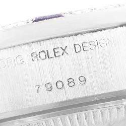 Rolex Silver Diamonds 18K White Gold President Datejust 79089 Women's Wristwatch 26 MM