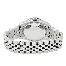 مملوكة مسبقًا Rolex Floral Rhodium 18K White Gold Stainless Steel Diamond Datejust 178344RFJ Women's Wristwatch 31 mm