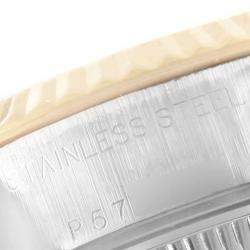 Pre Owned ساعة يد نسائية رولكس ديت جست 79173  ستانلس ستيل وذهب أصفر عيار 18 ألماس فضية 26مم