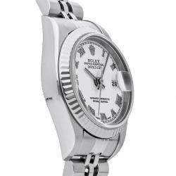 مملوكة مسبقًا Rolex White 18k White Gold And Stainless Steel Datejust 79174 Women's Wristwatch 26 MM