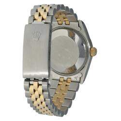 Pre Owned Rolex Champagne Diamonds 18K Yellow Gold And Stainless Steel Datejust 68273 Women's Wristwatch 30 MM