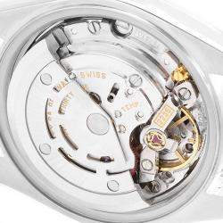 Pre Owned Rolex White 18K Yellow Gold And Stainless Steel Datejust 79173 Women's Wristwatch 26 MM