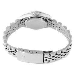 Pre Owned Rolex Silver 18K White Gold And Stainless Steel Datejust 79174 Women's Wristwatch 26 MM