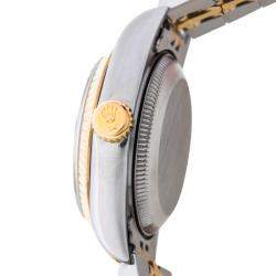 Pre Owned Rolex Blue 18K Yellow Gold & Stainless Steel Diamonds Datejust 69173 Automatic Women's Wristwatch 26 mm