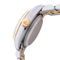 Pre Owned Rolex Mother of Pearl 18K Yellow Gold & Stainless Steel Datejust 79173 Automatic Women's Wristwatch 26 mm