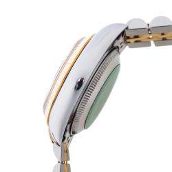 Pre Owned Rolex Champagne 18K Yellow Gold & Stainless Steel Diamonds Datejust 69173 Automatic Women's Wristwatch 26 mm	