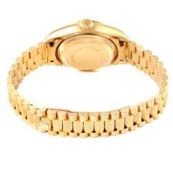 مملوكة مسبقًا Rolex Champagne 18K Yellow Gold President Datejust 69278 Women's Wristwatch 26 MM