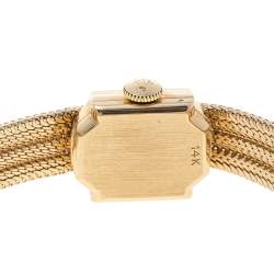 Rolex Champagne 14K Gold Vintage Women's Wristwatch 13 mm