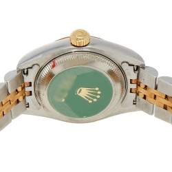 Pre Owned Rolex Champagne 18K Yellow Gold and Stainless Steel Diamonds Datejust 79173 Women's Wristwatch 26 mm
