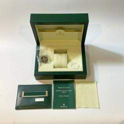 Pre Owned Rolex Black Diamonds 18k White Gold And Stainless Steel Datejust 179174 Women's Wristwatch 26 MM