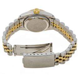 Pre Owned Rolex Champagne 18K Yellow Gold And Stainless Steel Datejust 69173 (1989) Women's Wristwatch 26 MM