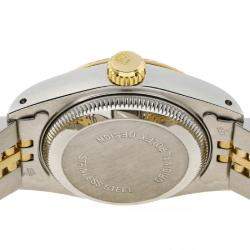 Pre Owned Rolex Champagne 18K Yellow Gold And Stainless Steel Datejust 69173 (1989) Women's Wristwatch 26 MM