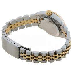 Pre Owned Rolex Champagne Diamonds 18K Yellow Gold And Stainless Steel Datejust 69173 Women's Wristwatch 26 MM