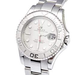مملوكة مسبقًا Rolex Platinum Stainless Steel Yacht-Master 168622 Women's Wristwatch 35 mm