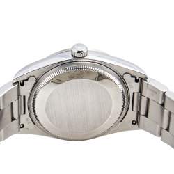 مملوكة مسبقًا Rolex Salmon Stainless Steel Air King 14000 Unisex Wristwatch 34 MM