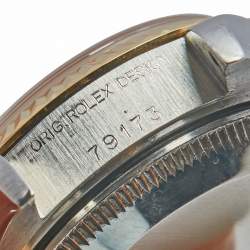 Pre Owned Rolex White 18K Yellow Gold Stainless Steel Datejust 79173 Women's Wristwatch 26 mm