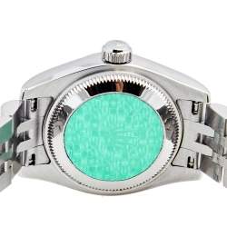 Pre Owned Rolex MOP Diamonds 18K White Gold Stainless Steel Datejust 179174 Women's Wristwatch 26 MM
