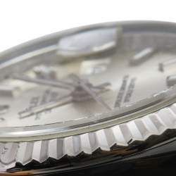 Pre Owned Rolex Silver 18K White Gold Stainless Steel Datejust 179174 Women's Wristwatch 26 MM