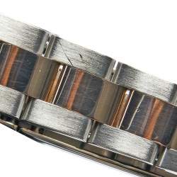 Pre Owned Rolex Aubergine 18K Everose Gold Stainless Steel Diamond Datejust 279381RBR-0015 Women's Wristwatch 28 mm
