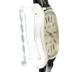 Pre Owned Rolex Silver 18K White Gold Cellini 3801 Quartz Women's Wristwatch 26 MM