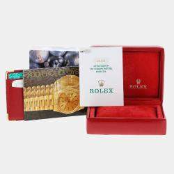 مملوكة مسبقًا Rolex Blue Diamonds 18K Yellow Gold And Stainless Steel Datejust 69173 Women's Wristwatch 26 MM