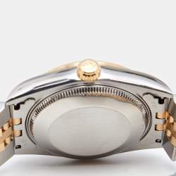 Pre Owned Rolex Champagne Jubilee 18K Yellow Gold Stainless Steel Datejust 78273 Women's Wristwatch 31 MM