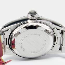 Pre Owned Rolex Black Stainless Steel Oyster Perpetual 67230 Women's Wristwatch 24 mm