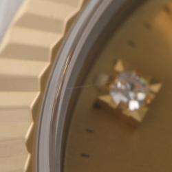 مملوكة مسبقًا Rolex Champagne Diamonds 18K Yellow Gold And Stainless Steel Datejust 69173 Women's Wristwatch 26 MM