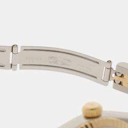 مملوكة مسبقًا Rolex Champagne Diamonds 18K Yellow Gold And Stainless Steel Datejust 69173 Women's Wristwatch 26 MM