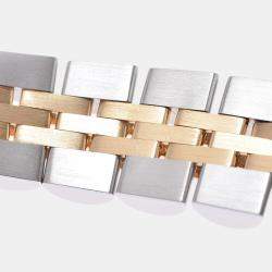 Pre Owned Rolex Champagne 18K Yellow Gold And Stainless Steel Datejust 69173 Women's Wristwatch 26 mm