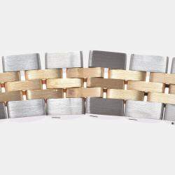 Pre Owned Rolex Champagne 18K Yellow Gold And Stainless Steel Datejust 69173 Women's Wristwatch 26 mm