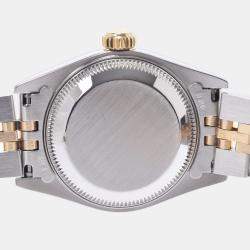 Pre Owned Rolex Champagne 18K Yellow Gold And Stainless Steel Datejust 69173 Women's Wristwatch 26 mm