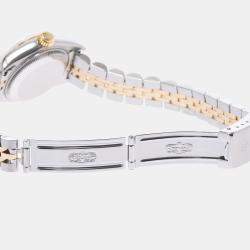 Pre Owned Rolex Champagne 18K Yellow Gold And Stainless Steel Datejust 69173 Women's Wristwatch 26 mm