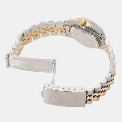 مملوكة مسبقًا Rolex Champagne Diamonds 18K Yellow Gold And Stainless Steel Datejust 69173 Women's Wristwatch 26 mm