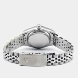 مملوكة مسبقًا ساعة يد نسائية رولكس ديت جست 79174 ستانلس ستيل ذهب أبيض 18 بيضاء 26 مم