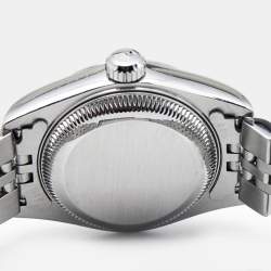 مملوكة مسبقًا ساعة يد نسائية رولكس ديت جست 79174 ستانلس ستيل ذهب أبيض 18 بيضاء 26 مم