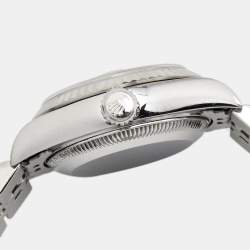 مملوكة مسبقًا ساعة يد نسائية رولكس ديت جست 79174 ستانلس ستيل ذهب أبيض 18 بيضاء 26 مم