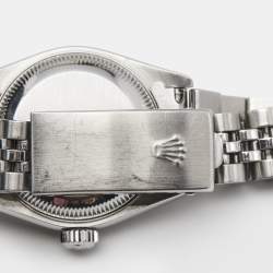 مملوكة مسبقًا ساعة يد نسائية رولكس ديت جست 79174 ستانلس ستيل ذهب أبيض 18 بيضاء 26 مم