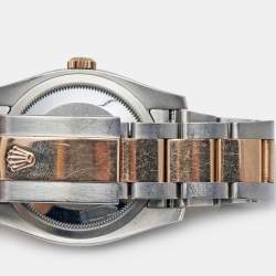 Pre Owned ساعة يد نسائية رولكس ديت جست 116231 ستانلس ستيل ذهب ايفروز عيار 18 وألماس وصدف 36 مم