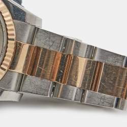 Pre Owned ساعة يد نسائية رولكس ديت جست 116231 ستانلس ستيل ذهب ايفروز عيار 18 وألماس وصدف 36 مم