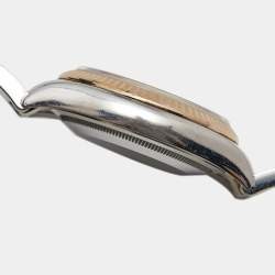 Pre Owned ساعة يد نسائية رولكس ديت جست 116231 ستانلس ستيل ذهب ايفروز عيار 18 وألماس وصدف 36 مم