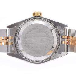 Pre Owned ساعة يد نسائية رولكس ديت جست 69173 أوتوماتيك ستانلس ستيل وذهب أصفر عيار 18 ألماس شامبانيا 26مم