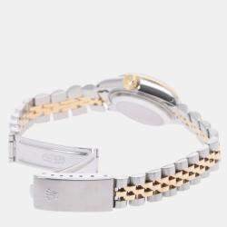 Pre Owned ساعة يد نسائية رولكس ديت جست 69173 أوتوماتيك ستانلس ستيل وذهب أصفر عيار 18 ألماس شامبانيا 26مم