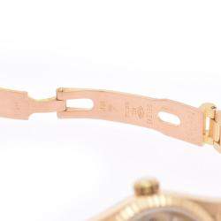 Pre Owned Rolex Champagne Diamonds 18K Yellow Gold Datejust 69178 Automatic Women's Wristwatch 26 mm